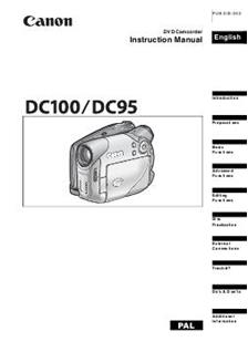 Canon DC 95 manual. Camera Instructions.